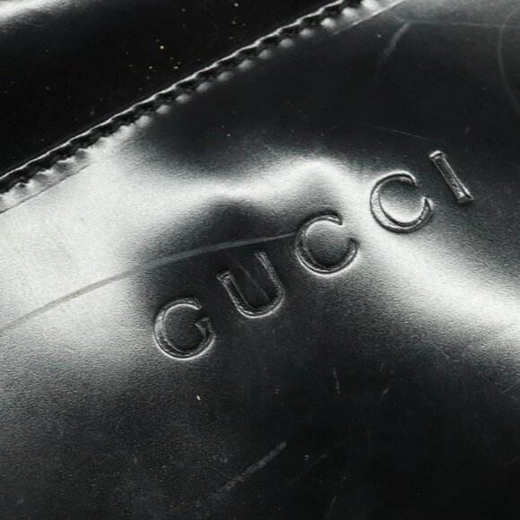 GUCCI Shoulder Bag Patent leather Black Silver Auth ep10410 - Picture 9 of 15
